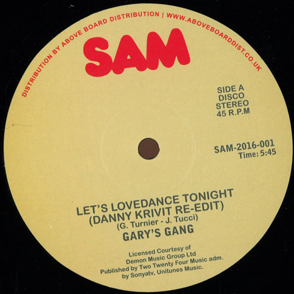 Gary's Gang - Let's Lovedance Tonight (Danny Krivit Re-Edit) | Sam Records (SAM-2016-001)