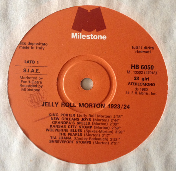 Jelly Roll Morton - Jelly Roll Morton 1923/24 | Milestone (HB 6050) - 4