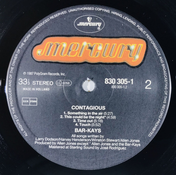 Bar-Kays - Contagious | Mercury (830 305-1) - 4