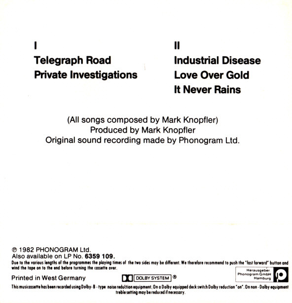 Dire Straits - Love Over Gold | Vertigo (7150 109)