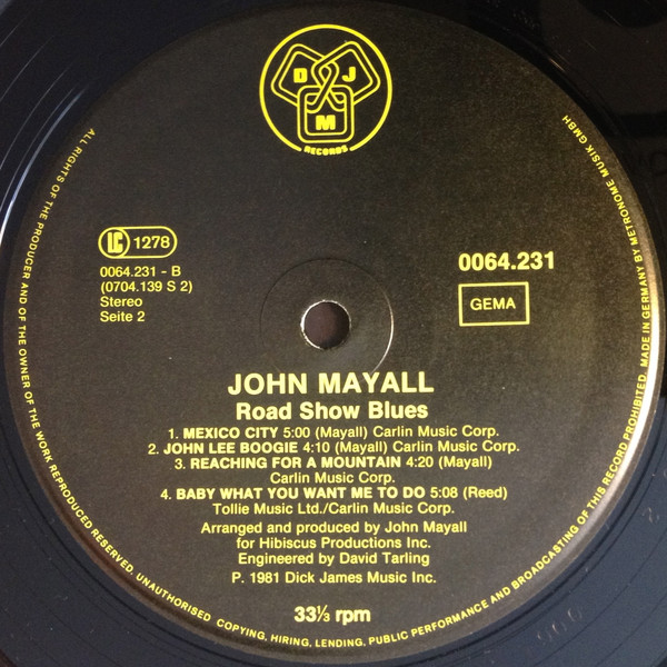 John Mayall - Road Show Blues | DJM Records (0064.231) - 4
