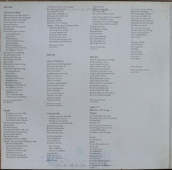 Rush - A Farewell To Kings | Mercury (9100 042) - 3