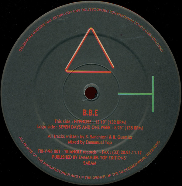 B.B.E. - Seven Days And One Week | Triangle (TRI-V-96 001)