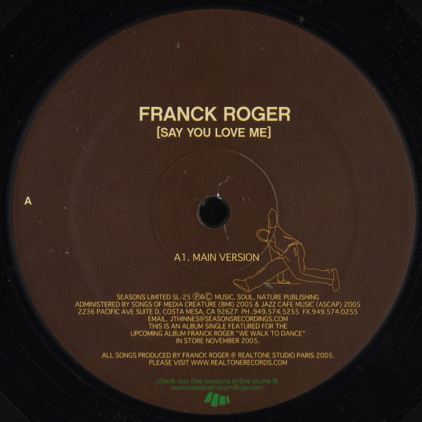 Franck Roger - Say You Love Me | Seasons Limited (SL-25) - main