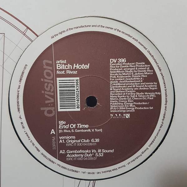 The Bitch Hotel Feat. Rivaz - End Of Time | D:vision Records (DV 396)