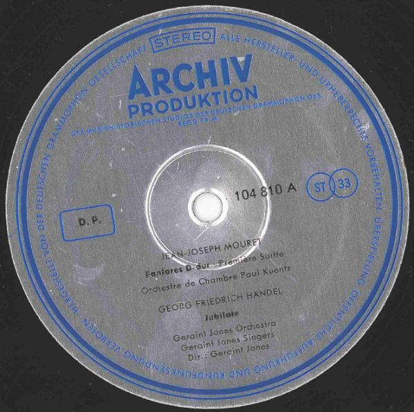 Jean-Joseph Mouret / Johann Sebastian Bach / Georg Friedrich Händel / Georg Philipp Telemann - Festliches Barock | Archiv Produktion (104 810) - 3