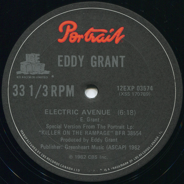 Eddy Grant - Electric Avenue / Time Warp (12") [Vinyl] | Portrait (12EXP 03574) - 3