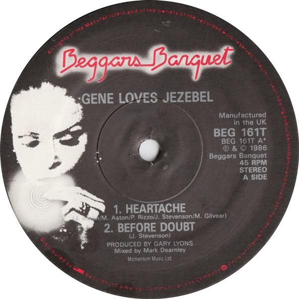 Gene Loves Jezebel - Heartache | Beggars Banquet (BEG 161T) - 3 Gene Loves Jezebel - Heartache | Beggars Banquet (BEG 161T) - 3