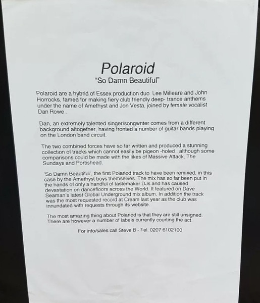 Poloroid - So Damn Beautiful | Not On Label (JR 001) - 3
