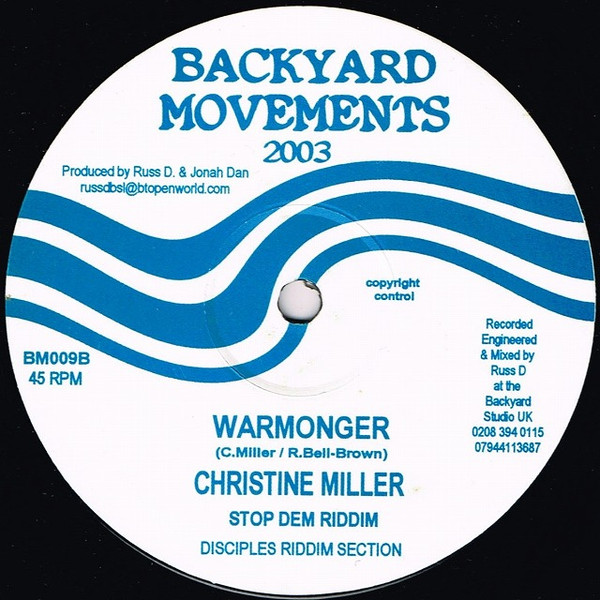 Prince Malachi / Christine Miller - Jah Love / Warmonger | Backyard Movements (BM009) - 2