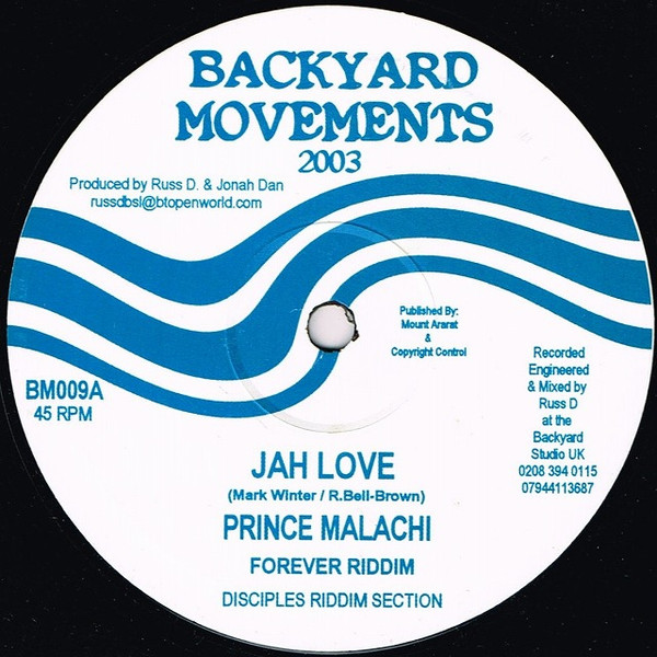 Prince Malachi / Christine Miller - Jah Love / Warmonger | Backyard Movements (BM009)