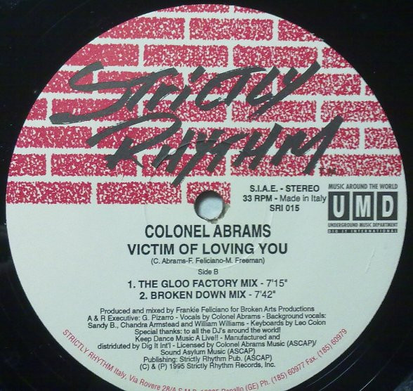 Colonel Abrams - Victim Of Loving You | Strictly Rhythm Italy (SRI 015) - 2