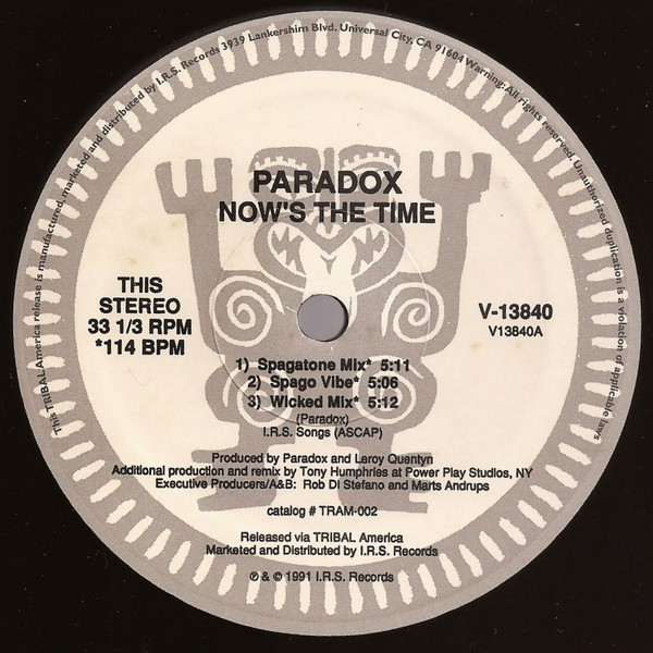 Paradox - Now's The Time | TRIBAL America (V-13840)