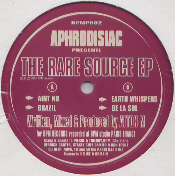 Aphrodisiac - The Rare Source EP | BPM Records (BPMP002) - main Aphrodisiac - The Rare Source EP | BPM Records (BPMP002) - main