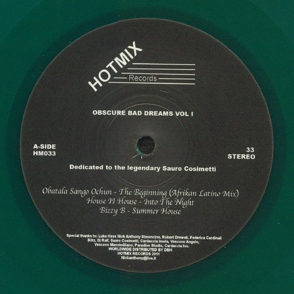Various - Obscure Bad Dreams Vol. I | HotMix Records (HM033) Various - Obscure Bad Dreams Vol. I | HotMix Records (HM033)