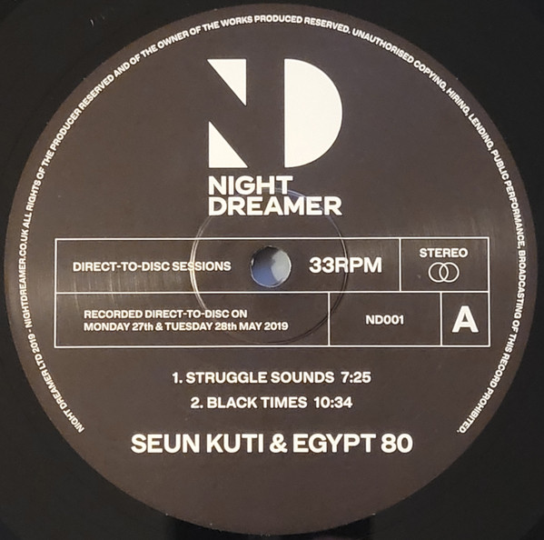Seun Kuti + Egypt 80 - Night Dreamer Direct To Disc Sessions | Night Dreamer (ND001) - 3