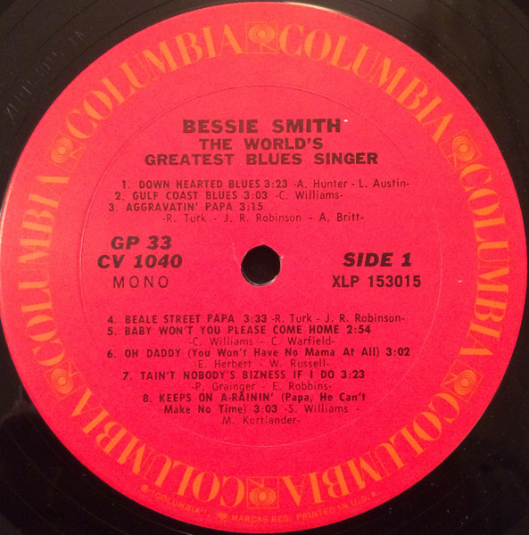 Bessie Smith - The World's Greatest Blues Singer | Columbia (CG 33) - 3 Bessie Smith - The World's Greatest Blues Singer | Columbia (CG 33) - 3