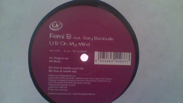 Femi B Feat. Gary Bardouille - U R On My Mind | Ultra Vinyl (VU 230) - main