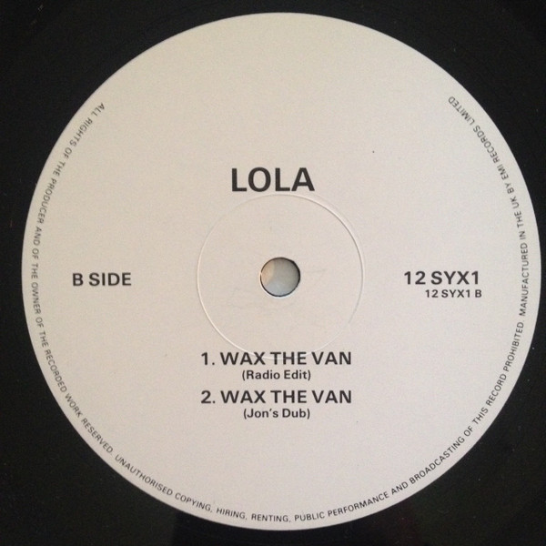 Lola - Wax The Van | Syncopate (12SYX  1) - 2