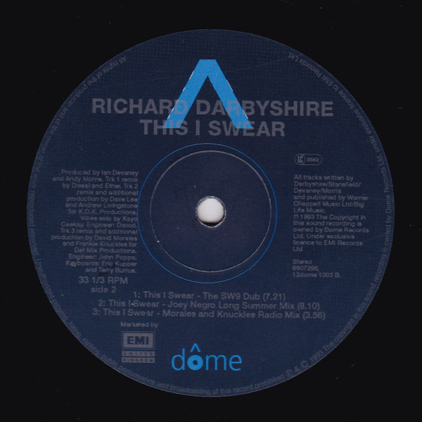Richard Darbyshire - This I Swear | Dome Records (7243 8 80729 6 0)