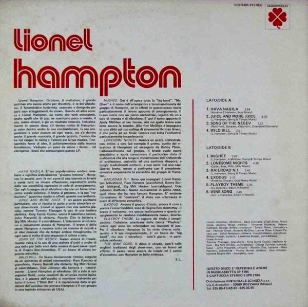 Lionel Hampton - I Grandi Del Jazz | Quadrifoglio (VDS 9405)