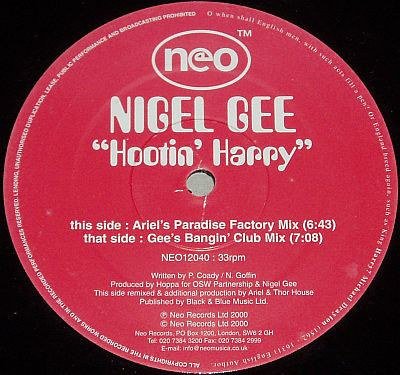 Nigel Gee - Hootin' Harry | Neo (NEO12040) - main