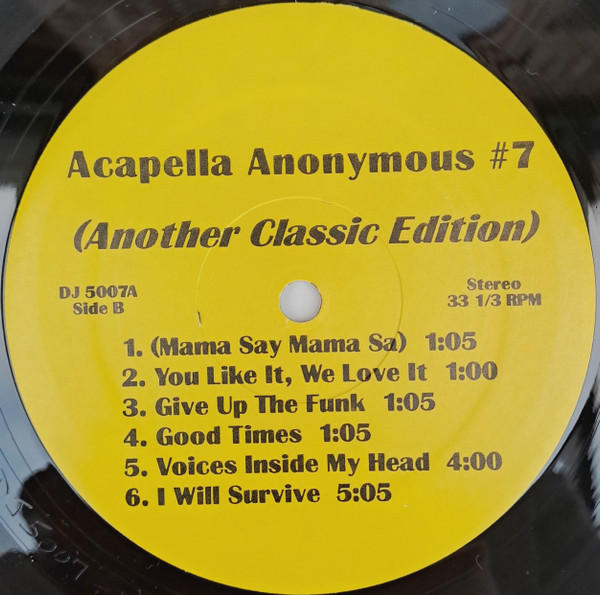Various - Acapella Anonymous Vol. #7 | DJ Essentials Inc. (DJ 5007) - 2