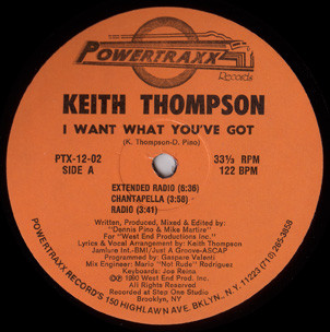 Keith Thompson - I Want What You've Got | Powertraxx Records (PTX-12-02)
