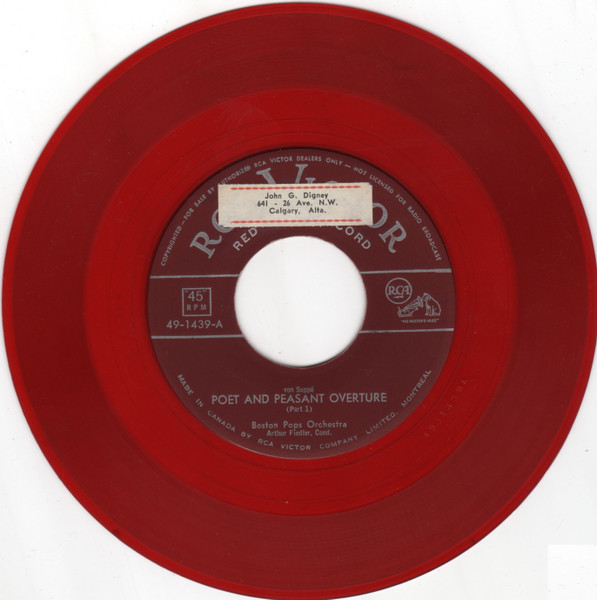 Boston Pops Orchestra , Arthur Fiedler - Poet And Peasant Overture | RCA Victor Red Seal (49-1439) - main