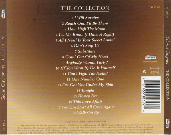 Gloria Gaynor - The Collection | Spectrum Music (551 839-2) - 2 Gloria Gaynor - The Collection | Spectrum Music (551 839-2) - 2