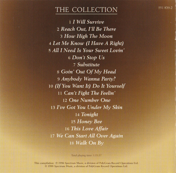 Gloria Gaynor - The Collection | Spectrum Music (551 839-2) - 4 Gloria Gaynor - The Collection | Spectrum Music (551 839-2) - 4