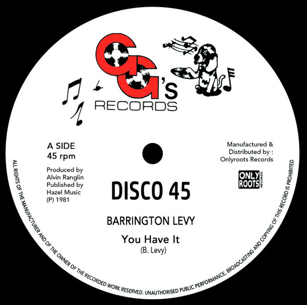 Barrington Levy - You Have It | GG's Records (none) - main