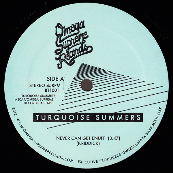Turquoise Summers - Never Can Get Enuff | Omega Supreme Records (BT1001) Turquoise Summers - Never Can Get Enuff | Omega Supreme Records (BT1001)