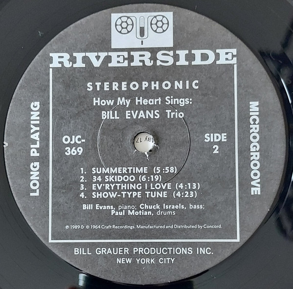 The Bill Evans Trio - How My Heart Sings! | Original Jazz Classics (OJC-369) - 3 The Bill Evans Trio - How My Heart Sings! | Original Jazz Classics (OJC-369) - 3