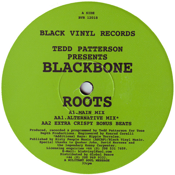 Tedd Patterson Presents Blackbone - Roots | Black Vinyl Records (BVR 12018)
