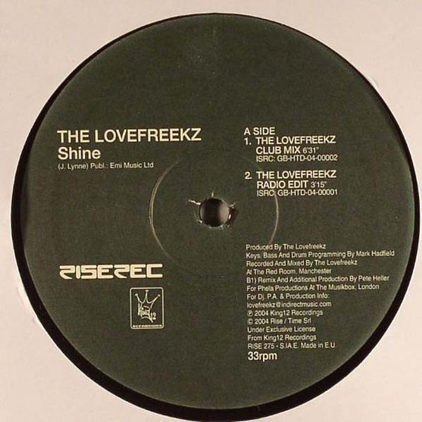 The Lovefreekz - Shine | Rise (RISE 275) - 2