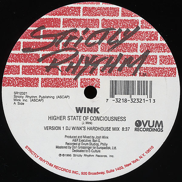 Josh Wink - Higher State Of Consciousness | Strictly Rhythm (SR12321) - 3