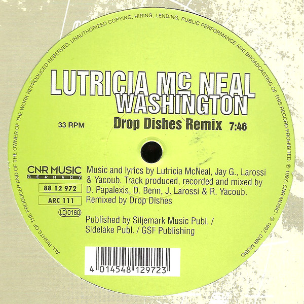 Lutricia McNeal - Washington | CNR Music Germany (88 12 972)