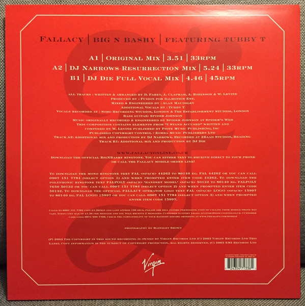 Fallacy - Big N Bashy | Virgin (VST 1847) - 8