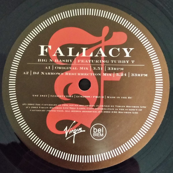 Fallacy - Big N Bashy | Virgin (VST 1847) - 4