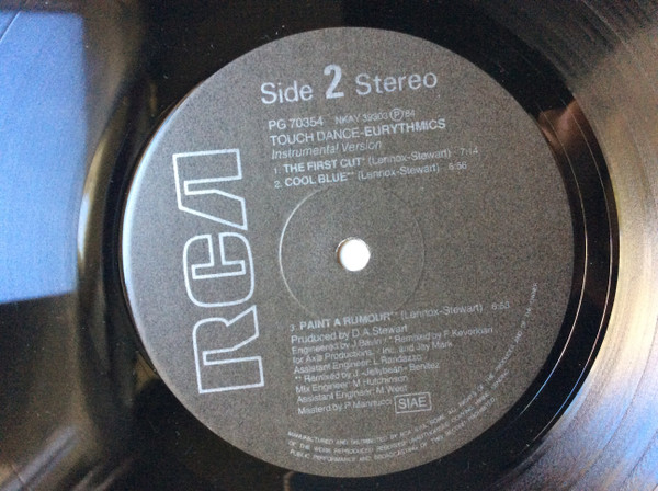 Eurythmics - Touch Dance | RCA (PG 70354) - 2