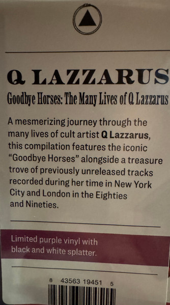 Q. Lazzarus - Goodbye Horses: The Many Lives Of Q Lazzarus (Music From The Motion Picture) | Sacred Bones Records (SBR-356) - 3 Q. Lazzarus - Goodbye Horses: The Many Lives Of Q Lazzarus (Music From The Motion Picture) | Sacred Bones Records (SBR-356) - 3