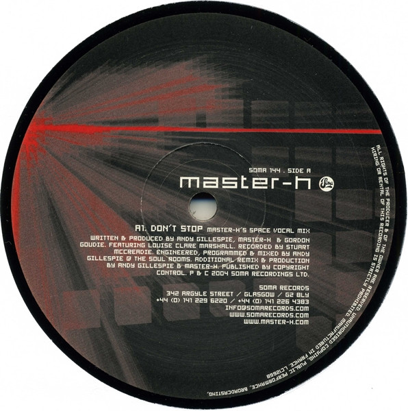Master H - Don't Stop | Soma Quality Recordings (SOMA 144)