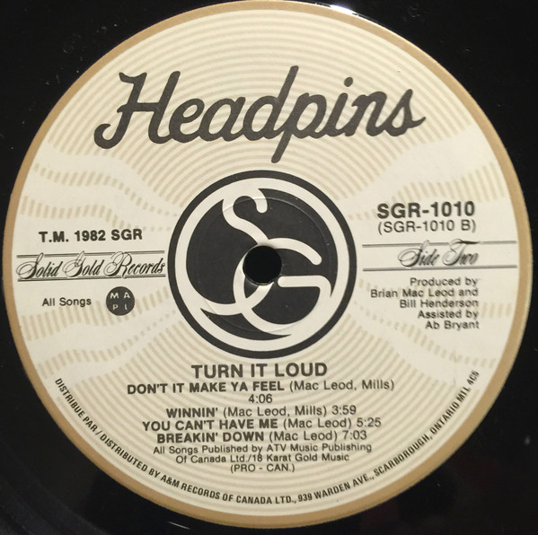 Headpins - Turn It Loud | Solid Gold Records (SGR-1010) - 4