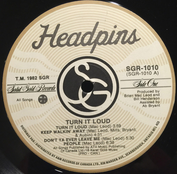Headpins - Turn It Loud | Solid Gold Records (SGR-1010) - 3