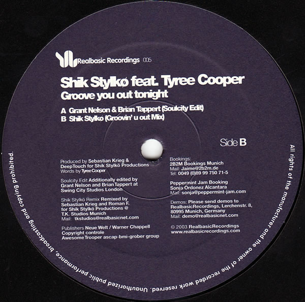 Shik Stylkø Feat. Tyree Cooper - Groove You Out Tonight | Realbasic Recordings (RBR 005) - 4 Shik Stylkø Feat. Tyree Cooper - Groove You Out Tonight | Realbasic Recordings (RBR 005) - 4