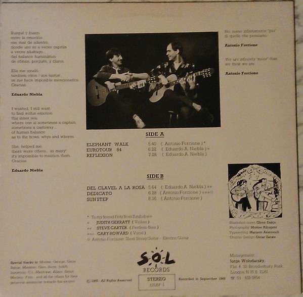 Eduardo Niebla  &  Antonio Forcione - Eurotour | Sol International Records (ENAF 1)