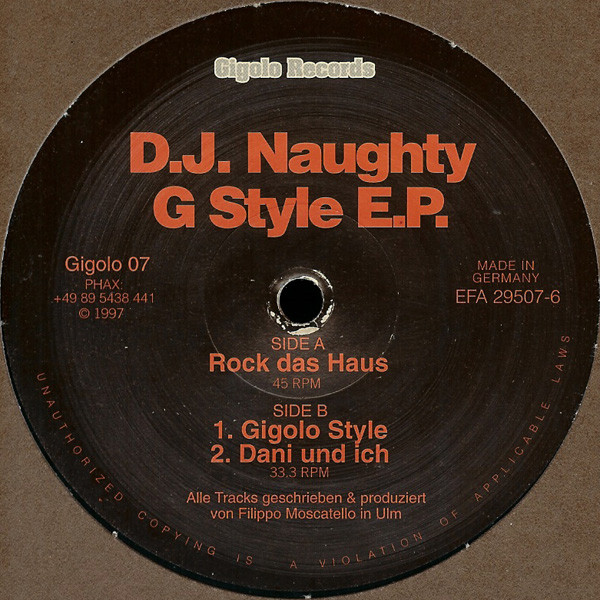 DJ Naughty - G Style E.P. | International Deejay Gigolo Records (Gigolo 07)