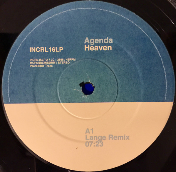 Agenda - Heaven (Mixes By Lange & DJ Sakin) | INCredible (INCRL 16LP) - 3