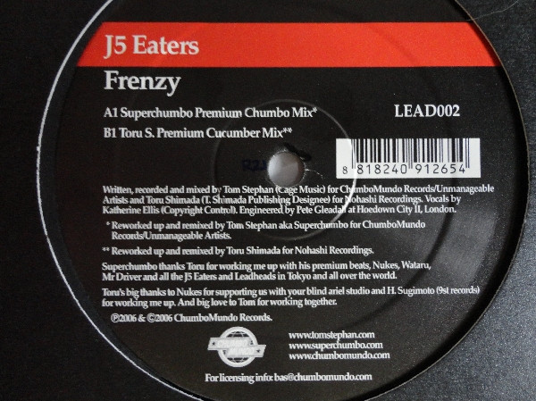 J5 Eaters - Frenzy | ChumboMundo Records (LEAD002)
